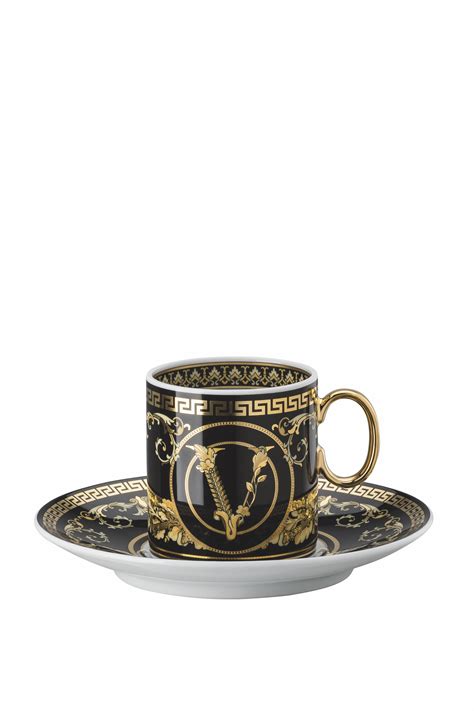 Versace, Virtus Gala Black, 12cm Cup, Porcelain 